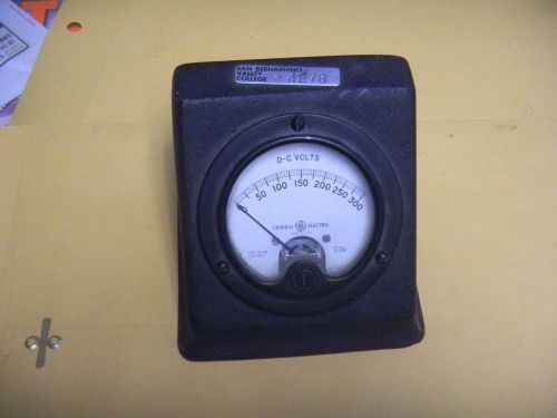 GENERAL ELECTRIC DC VOLTS VCF22  METER  in HEAVY METAL CASE Steampunk S320-7