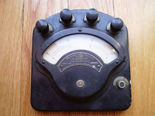 Vintage Weston Voltmeter Model 280 Antique Volts Gauge Steampunk Meter