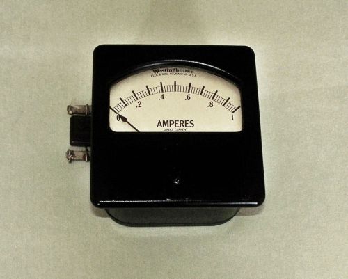 Vintage Westinghouse D.C. 0 to 1.0 Ammeter Analog Panel Meter  USA