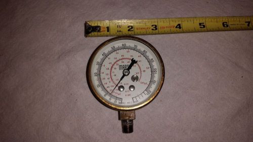 Marsh vacuum pressure gauge 250 psig dial indicator meter psi r-12 , r-502 for sale