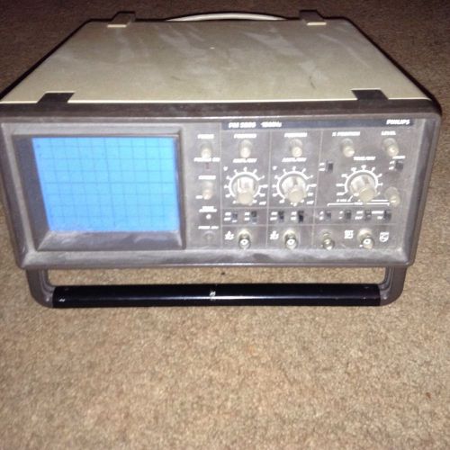 Vintage philips pm 3206 dual trace analog oscilloscope 2 channels for sale