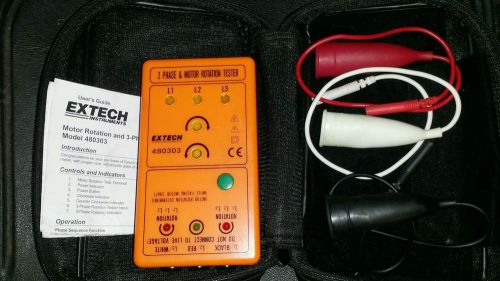 Extech 480303 motor rotation &amp; 3-phase tester for sale