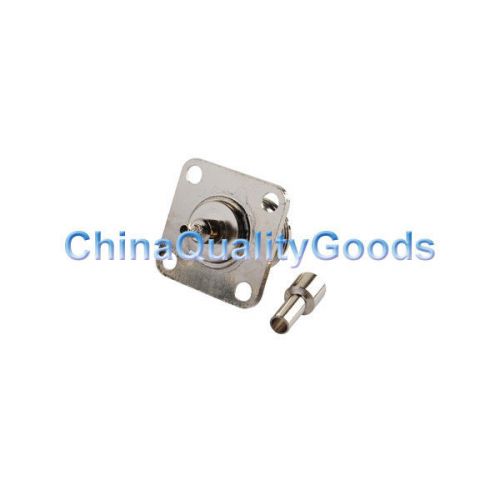 N Crimp female jack panel mount 4-hole RF connector for RG316 RG174 cable