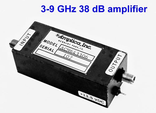 3-9 GHz 38 dB microwave amplifier- Tested &amp; guaranteed.