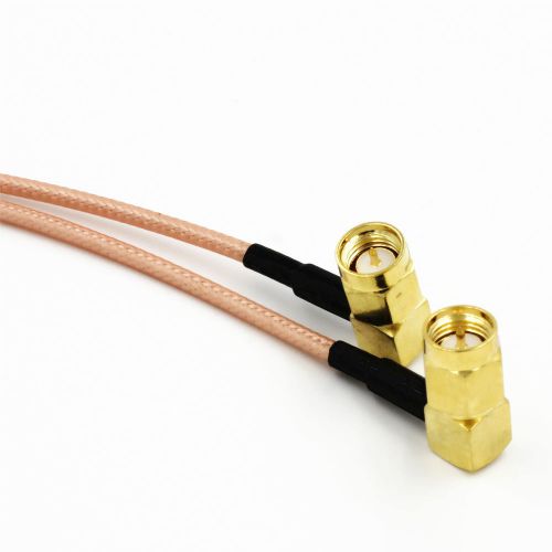 Right Angle SMA male to male plug Jumper Pigtail Cable RG316 30CM