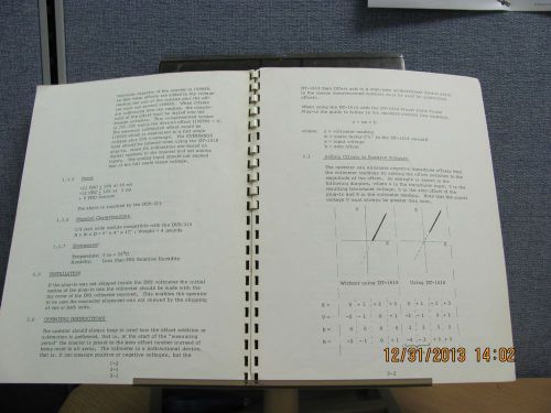 DATA TECHNOLOGY MANUAL DT-1618: Zero Offset - Technical w/schematic # 19996