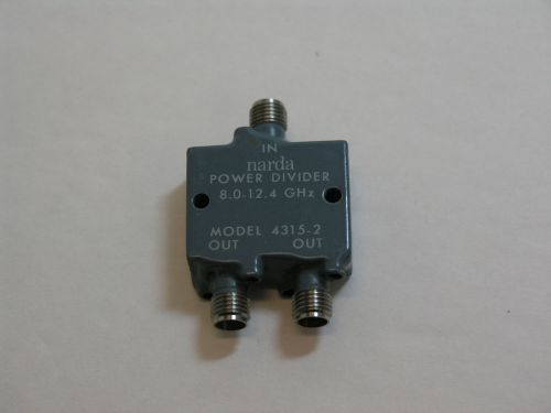 Narda 4315-2 Wilkinson Power Divider, 2-Way, 8 to 12.4GHz, SMA(F). Tested  Good.