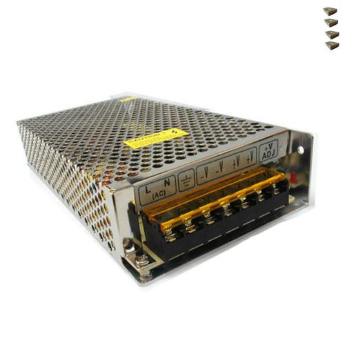 5 x dual output 12v 10a 120w switching power supply box for cctv led strip light for sale
