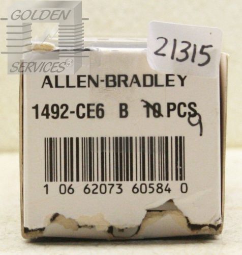 Allen-Bradley 1492-CE6 Terminal Block 600V 10A Ser B (Box of 9)