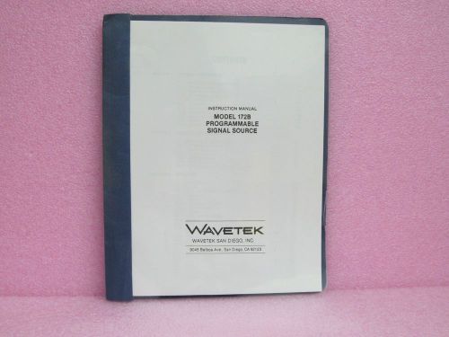 Wavetek Manual Programmable Signal Source Operating Manual Only
