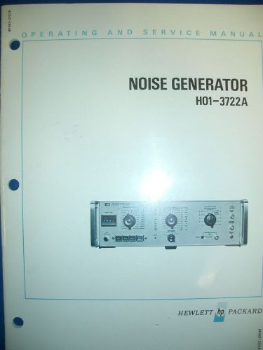 Agilent / HP H01-3722A Noise Generator Operating and Service Manual
