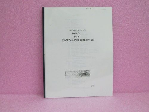 Wavetek Manual 1801B Sweep/Signal Generator Operating Manual Only (2/81)