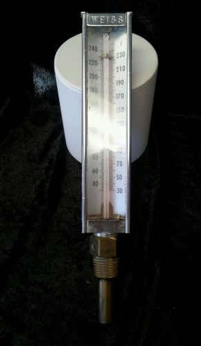 Weiss Instruments Glass Thermometer - 30 to 240 Degrees