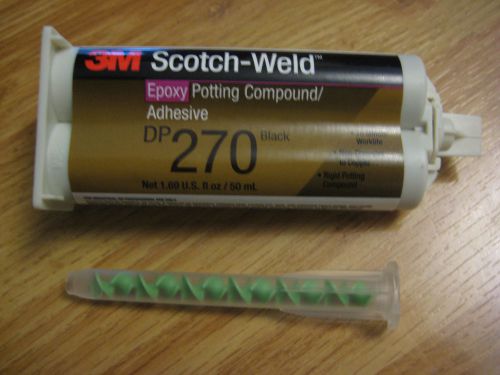 ONE NEW 3M SCOTCH-WELD EPOXY DP270  BLACK 1.69 OZ WITH MIXING NOZZLE MSRP 40$