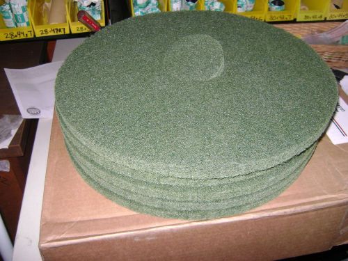 5 NEW 16&#034; GREEN FLOOR BUFFING SCRUB PADS