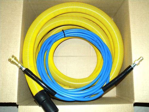 Carpet Cleaning 25ft Vacuum &amp; Solution Hoses W/QD  Yellow