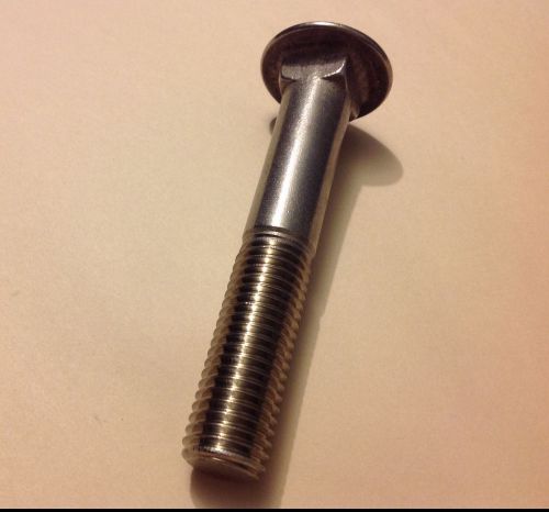 3/4&#034;-10 x 4-1/2&#034; 18-8 stainless steel round head carriage bolt - coarse thread for sale