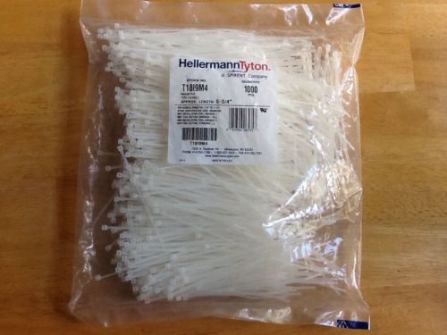 Hellermann Tyton - 5-3/4&#034; Cable Ties WHITE - 1,000 Count - T1819M4
