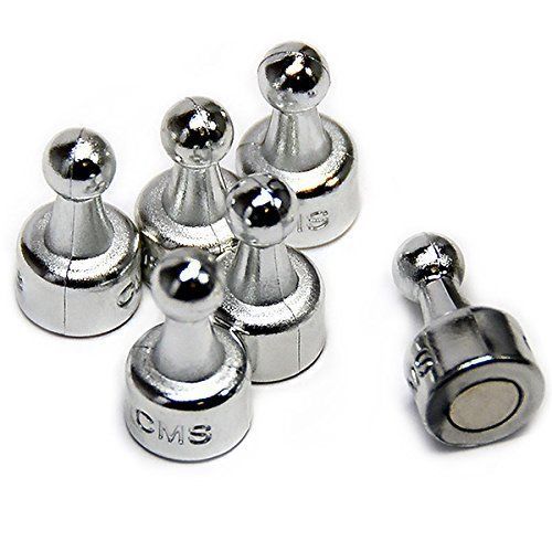 Silver CMS NeoPinA® 24-Count Magnetic Push Pins Can Hold up to 16 Pages of 20 lb