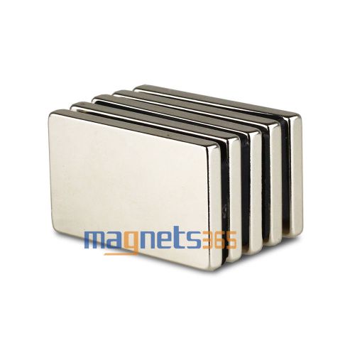 5pcs Super Strong F50 x 30 x 5mm Block Cuboid Rare Earth Neodymium Magnets N35
