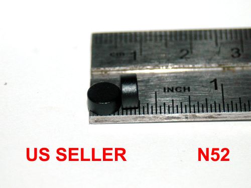 x10 N52 BLACK Epoxy 1/4x1/8 inch Strongest Neodymium Rare-Earth Disk Magnets