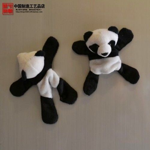 Wholesale 4pcs cute soft clip-on paw fridge magnets panda bear magnets for sale