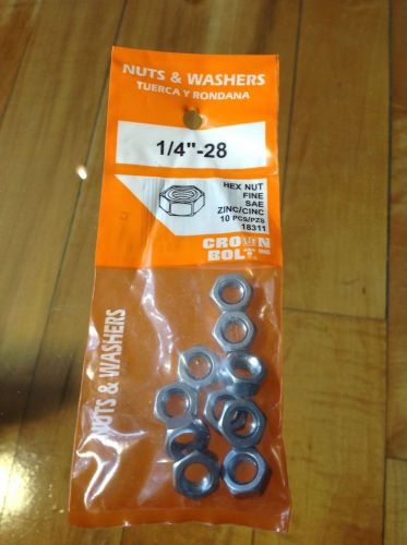 Crown Bolt Nuts &amp; Washers 1/4&#034; - 28