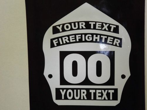 Firefighter Helmet Shield Badge Decal Custom Reflective Sticker