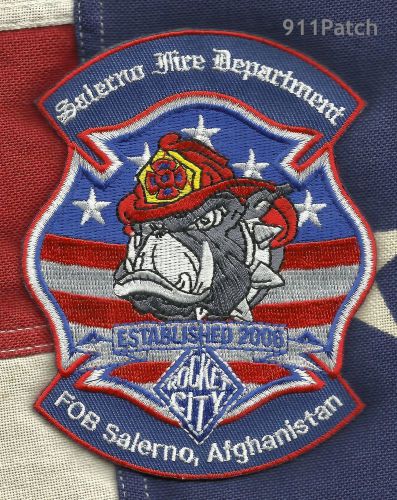 Salerno Afghanistan - Rocket City FOB Salerno Fire Department FIREFIGHTER Patch
