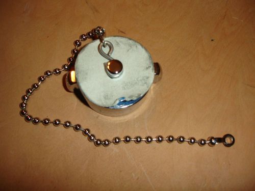 2 inch chrome plated brass female cap w/ chain for firetruck (new) for sale