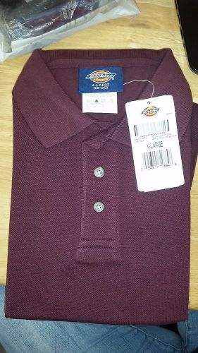 Dickies- short sleeve polo- MAROON style 4502MR- XLarge- **FREE SHIPPING