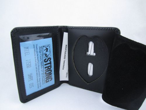 Strong Leather 77500 015 Black Side Opening Strong Leathe Badge &amp; ID Case/Holder