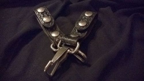 Leather snap on belt keychain for sale