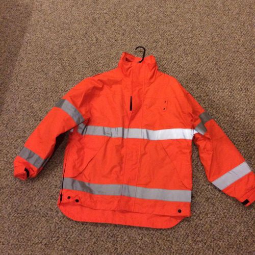 Spiewak ansi class 3 orange men&#039;s m medium police safety traffic jacket s9gv5 for sale