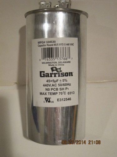 Packard prcfd455a round 45 + 5 uf mfd 440 volts dual run capacitor-free ship-new for sale