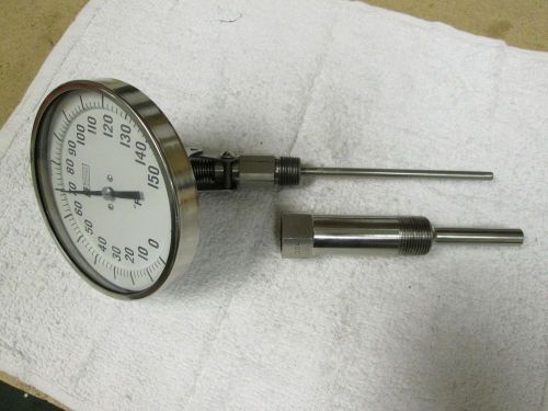 Thermowell for the weksler 5&#034; thermometer or similar, 3/4 &#034; male pipe thread for sale