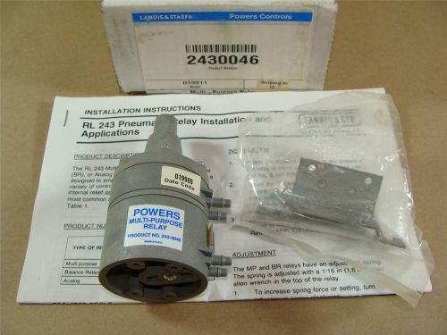 NEW SIEMENS POWERS CONTROLS 243-0046 RL243 PNEUMATIC MULTI PURPOSE RELAY MINT