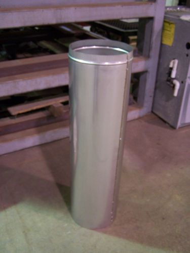Stainless stee vent pipe 10&#034; d x 36&#034; l single wall .028 wood stove chimney for sale