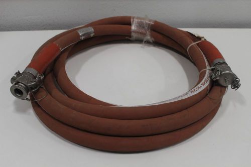 GOODYEAR CHEMICAL SUCTION HOSE 1&#034; 25&#039; BROWN FLEXWING CHEMRIN W/FITTINGS