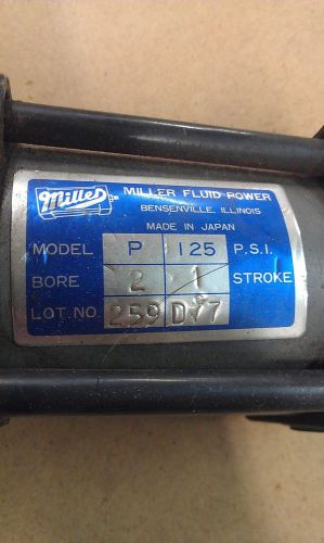 Miller Fluid Power Hydraulic Cylinder Model P Bore 2&#034; Stroke 2&#034;  Used