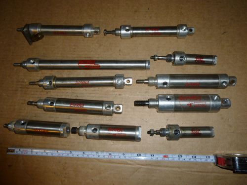 11 PC LOT OF BIMBA AIR CYLINDERS USED