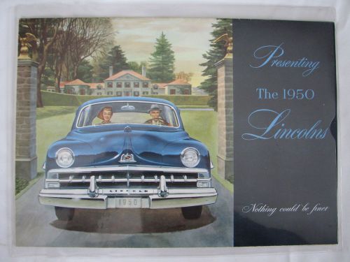 OEM 1950 LINCOLN CAR SALES BROCHURE POSTER Cosmopolitan Sport Manual Literature