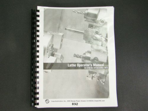 Haas lathe operators manual  *892 for sale