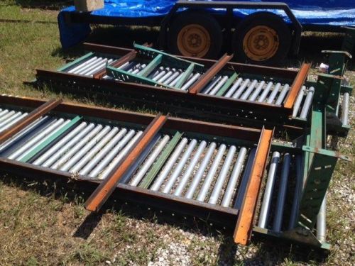 Roller conveyor gravit fed 34&#034; wide x 10&#039; long two pieces