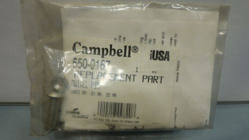Campbell # 650-0167,Swivel Pin,Used On Merrill 21 and  22 MK,Plate Clamps (NEW)