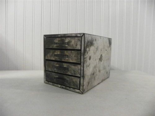 Vintage Industrial Metal 4 Drawer Part Organizer Cabinet Storage Bin Tool Chest