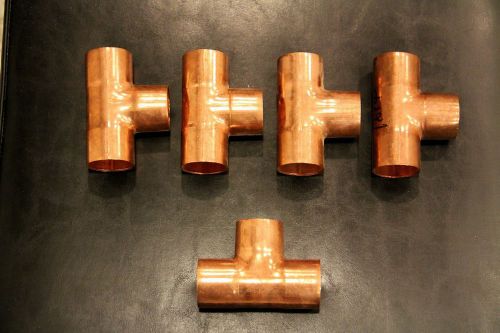 Nibco 1-1/4&#034; x 1-1/4&#034; x 1-1/4&#034; copper tee - pipe fitting - lot of 5 - new for sale