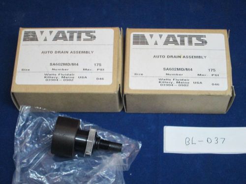 Lot of 2 new watts sa602md/m4 fluidair drain valve sa602mdm4 for sale
