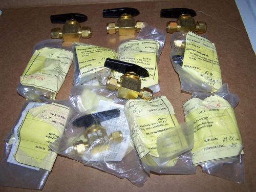 Swagelok brass valve lot, 12pcs, new old stock