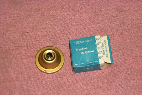 Vintage NOS Door Bell BUTTON Edwards BRASS Stamped Surface Push  No.603 48 Volt